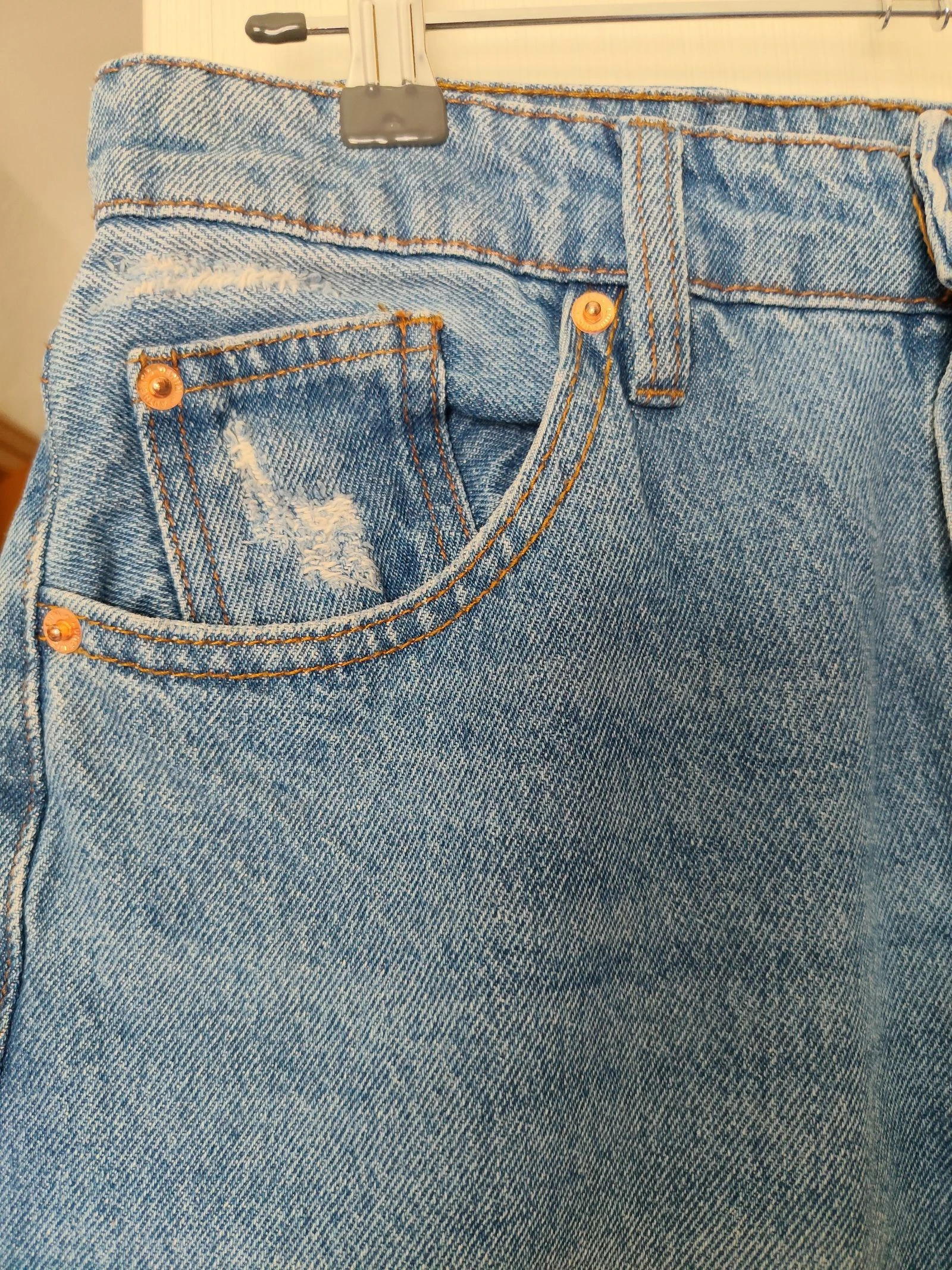 Calça jeans feminina reta solta Lefties Tamanho M/38 – photo 3